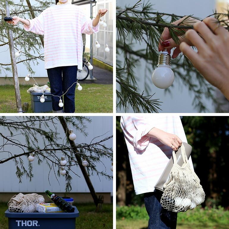 イルミネーション ライト 屋外 室内 ストリングライト led 電池式 スワン SWAN LED ストリングライト 10バルブ WH/WH | スワン電器 | 02