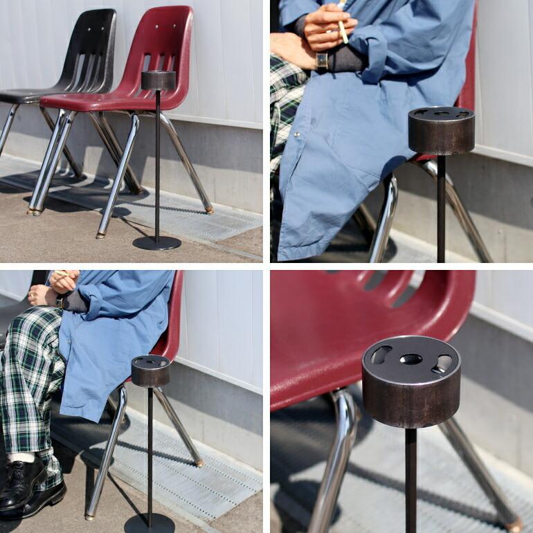灰皿 スタンド  スモーキングスタンド 卓上 受け皿 アイアン 鉄 什器 オフィス 店舗 SHIKAKU シカク SMOKING STAND | ブランド登録なし | 03
