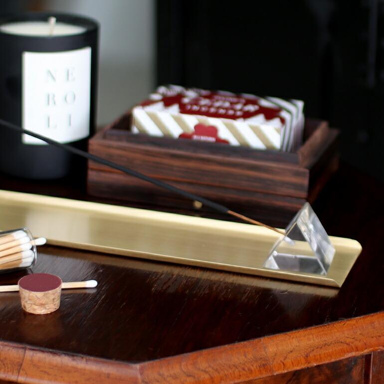 お香立て ガラス おしゃれ プエブコ PUEBCO PRISM INCENSE HOLDER WITH BRASS TRAY(お香立て&トレイ) | PUEBCO | 02