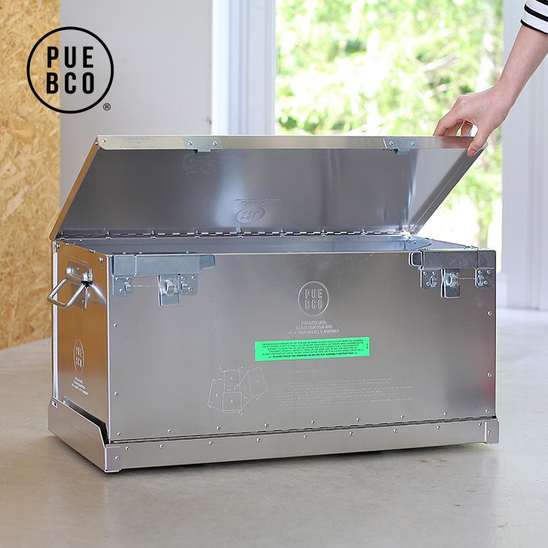 折り畳みコンテナ 50L アルミ製 シルバー インダストリアル プエブコ PUEBCO FOLDING ALUMINIUM CONTAINER | PUEBCO