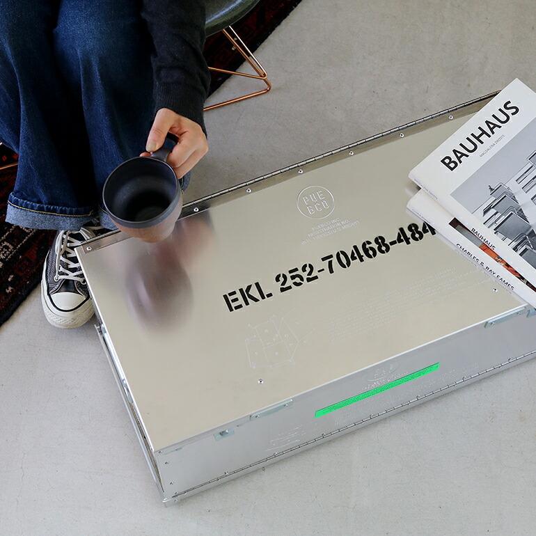 折り畳みコンテナ 50L アルミ製 シルバー インダストリアル プエブコ PUEBCO FOLDING ALUMINIUM CONTAINER | PUEBCO | 01