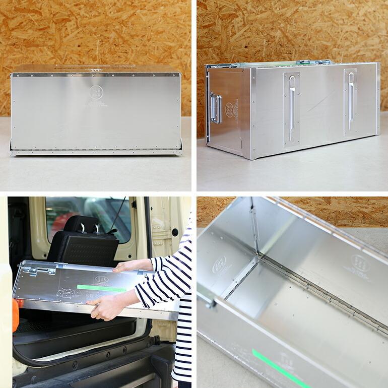 折り畳みコンテナ 50L アルミ製 シルバー インダストリアル プエブコ PUEBCO FOLDING ALUMINIUM CONTAINER | PUEBCO | 03