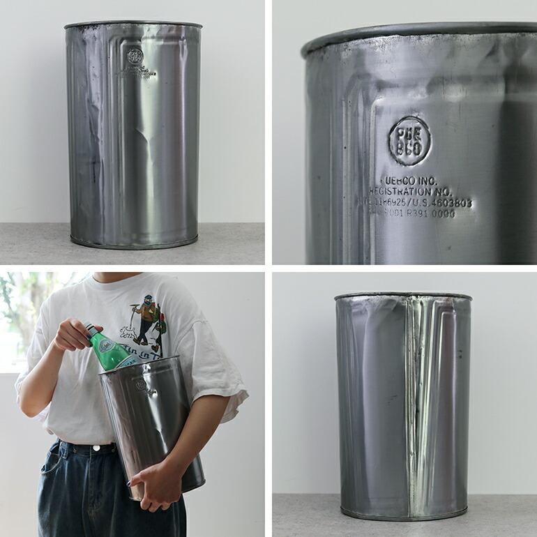 ゴミ箱 おしゃれ インダストリアル スチール 円形 プエブコ PUEBCO RECYCLE STEEL TRASH CAN Round φ180 | PUEBCO | 02