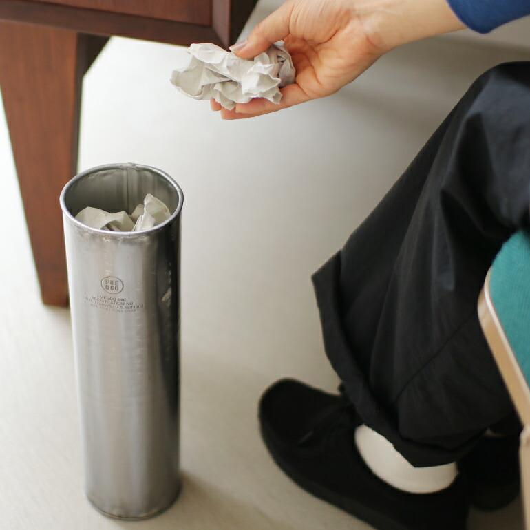 ゴミ箱 おしゃれ インダストリアル スチール 円形 細い プエブコ PUEBCO RECYCLE STEEL TRASH CAN Round φ100 | PUEBCO | 02