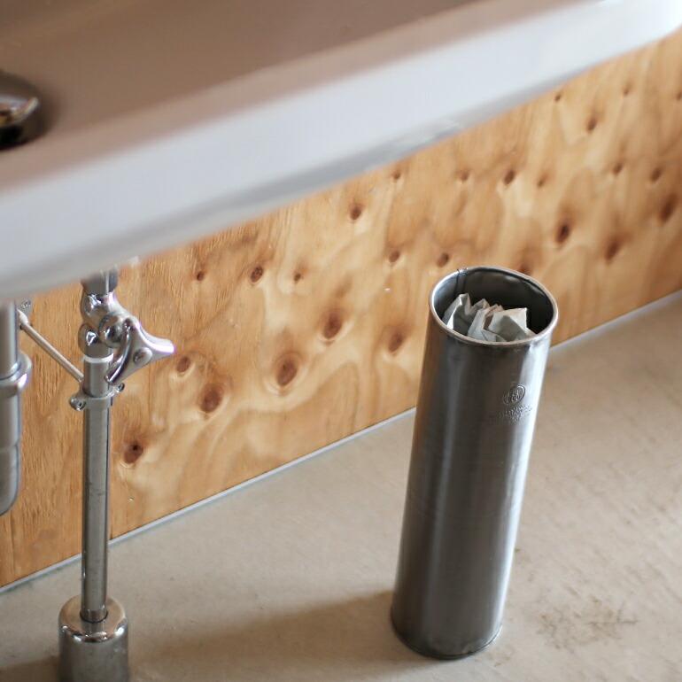 ゴミ箱 おしゃれ インダストリアル スチール 円形 細い プエブコ PUEBCO RECYCLE STEEL TRASH CAN Round φ100 | PUEBCO | 07