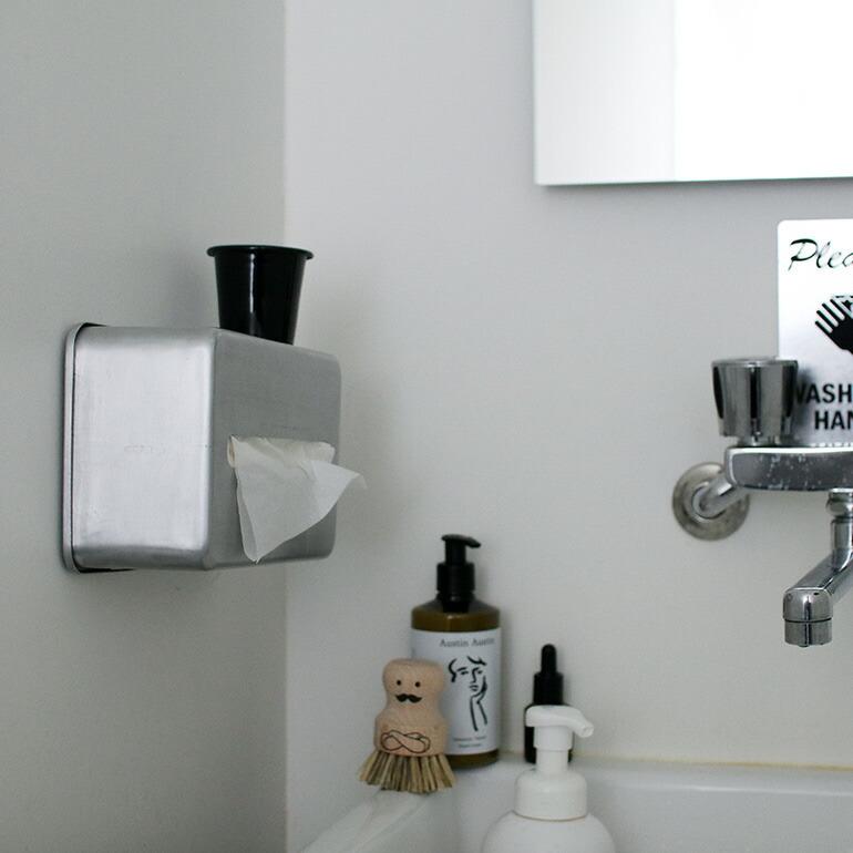 ティッシュケース 壁掛け 置型 2way アルミ製 プエブコ PUEBCO WALL-MOUNTED PAPER TOWEL CASE | PUEBCO | 01