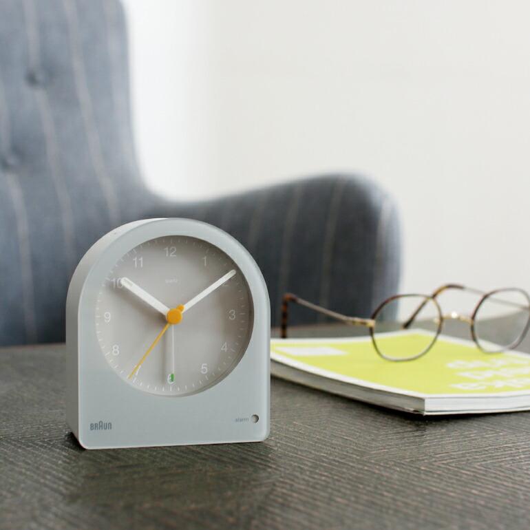BRAUN 時計 置き時計 おしゃれ シンプル アナログ アラーム 目覚まし