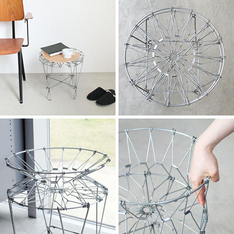 ランドリーバスケット 折り畳み 脱衣かご インダストリアル サイドテーブル プエブコ PUEBCO INDUSTRIAL FOLDING BASKET | PUEBCO | 06