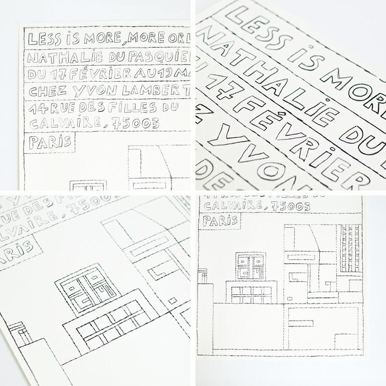ポスター アート グラフィック フランス アーティスト ナタリー ドゥ パスキエ LESS IS MORE, MORE OR LESS POSTER SMALL by Nathalie Du Pasquier | Lisa Larson | 02