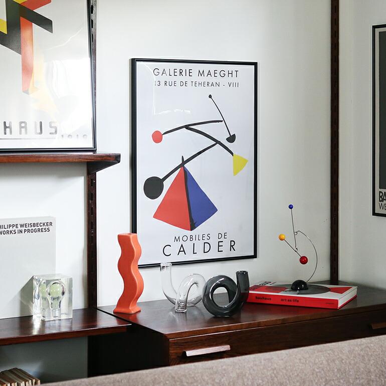 アート ポスター グラフィック 額入り インテリア ディスプレイ バウハウス Mobiles A2 Black | ブランド登録なし | 01