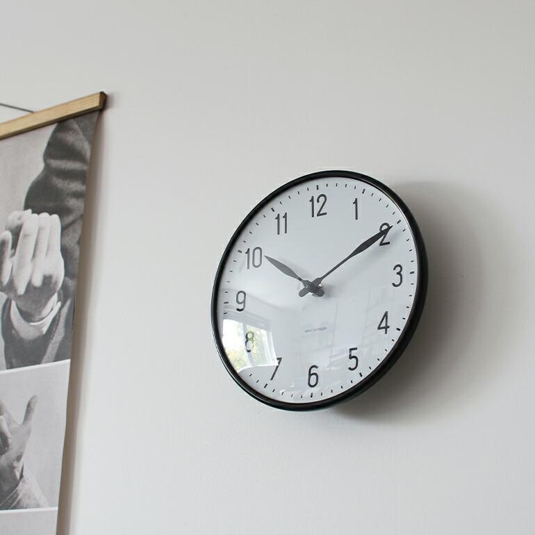 アルネ ヤコブセン 時計 壁掛け シンプル おしゃれ ARNE JACOBSEN Wall Clock Station 210mm | ARNE JACOBSEN | 01