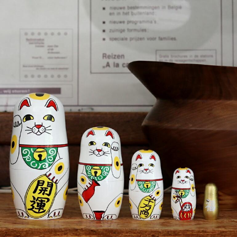 DETAIL（ディテール） 招き猫 オブジェ マトリョーシカ ネコ 正月