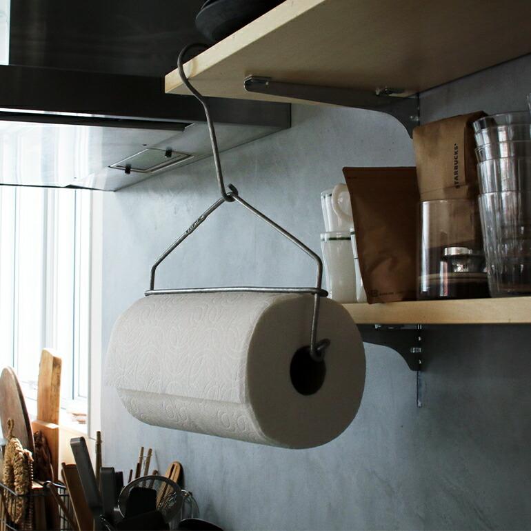 PUEBCO（プエブコ） ペーパータオルホルダー おしゃれ 吊り下げ 壁掛け