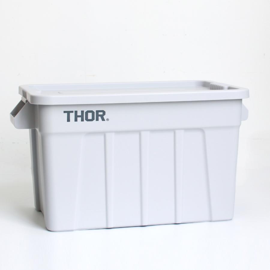 コンテナ 収納ボックス フタ付き THOR ソー スタッキング 屋内 屋外 ハンドル付き Large Totes With Lid DC 75L TRUST｜cdcstores｜02