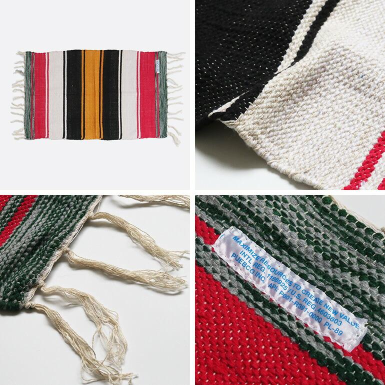 ラグ  おしゃれ 玄関マット バスマット リサイクル素材 フリンジ カラフル PUEBCO プエブコ SURPLUS YARN RUG  0.6 x 0.9 ヤーン ラグ | PUEBCO | 02