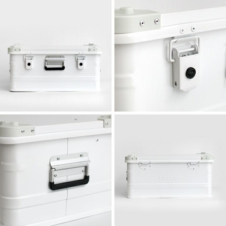 アルミコンテナ 収納 ボックス 47L フタ 持ち手付き スタッキング
