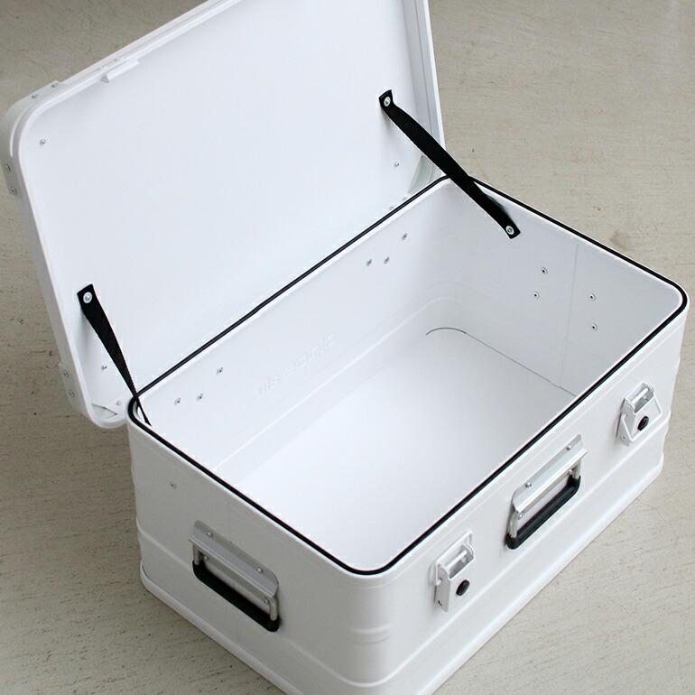 アルミコンテナ 収納 ボックス 47L フタ 持ち手付き