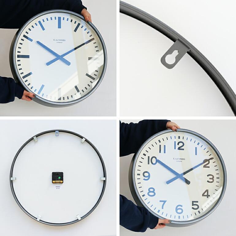 パシフィックファニチャーサービス 時計 壁掛け イギリス おしゃれ 什器 E.A. COMBS WALL CLOCK BAR/ARABIC Mサイズ 47cm PACIFIC FURNITURE SERVICE｜cdcstores｜08