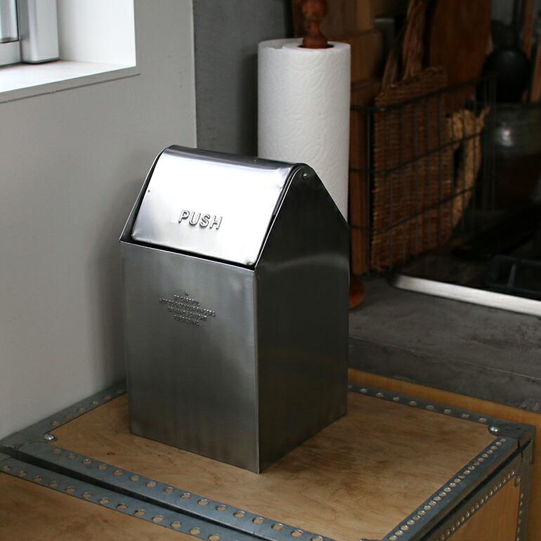ゴミ箱 フタ付き コンパクト スチール おしゃれ PUEBCO プエブコ COUNTERTOP DUSTBIN | PUEBCO | 06