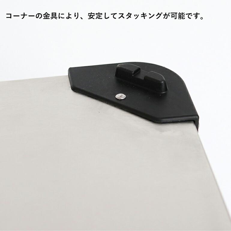 アルミコンテナ 収納 ボックス 73L スタッキング ALPOS アルポス ALUMINUM CONTAINER WITH STACKING CORNER (シルバー) Mサイズ_2