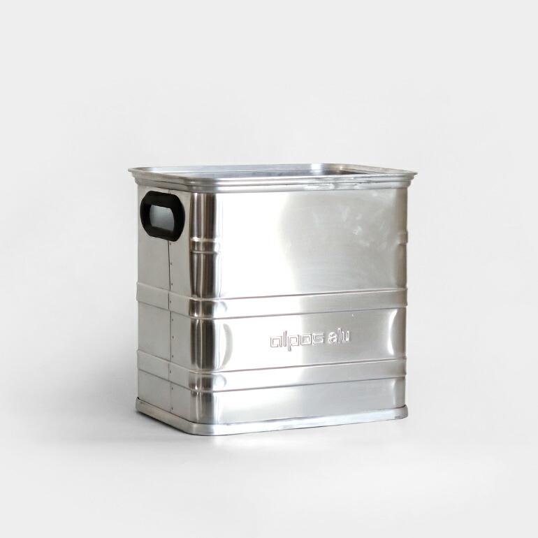 アルミコンテナ 収納 ボックス 31L アウトドア ヨーロッパ ALPOS アルポス ALUMINUM CONTAINER OPEN TOP (シルバー) Sサイズ | ブランド登録なし