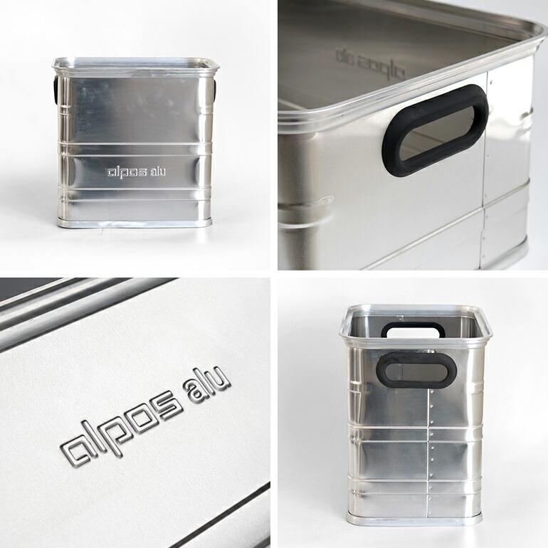 アルミコンテナ 収納 ボックス 31L アウトドア ヨーロッパ ALPOS アルポス ALUMINUM CONTAINER OPEN TOP (シルバー) Sサイズ | ブランド登録なし | 01