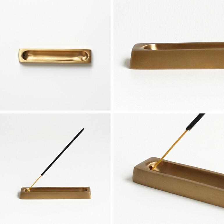 お香立て おしゃれ インセンスホルダー 真鍮 ゴールド コンパクト fog フォグ ブラスインセンスホルダー 長方形 | fog linen work | 01