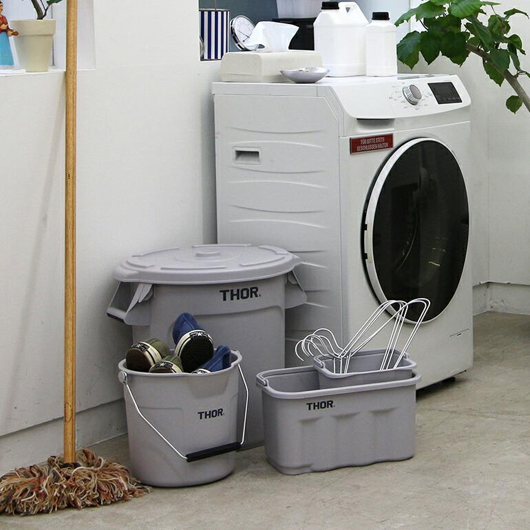 バケツ ミリタリー ガレージ 収納 ラウンド アウトドア グレー ブラック おしゃれ 10L ソー THOR Round Bucket DC 10L | THOR | 08