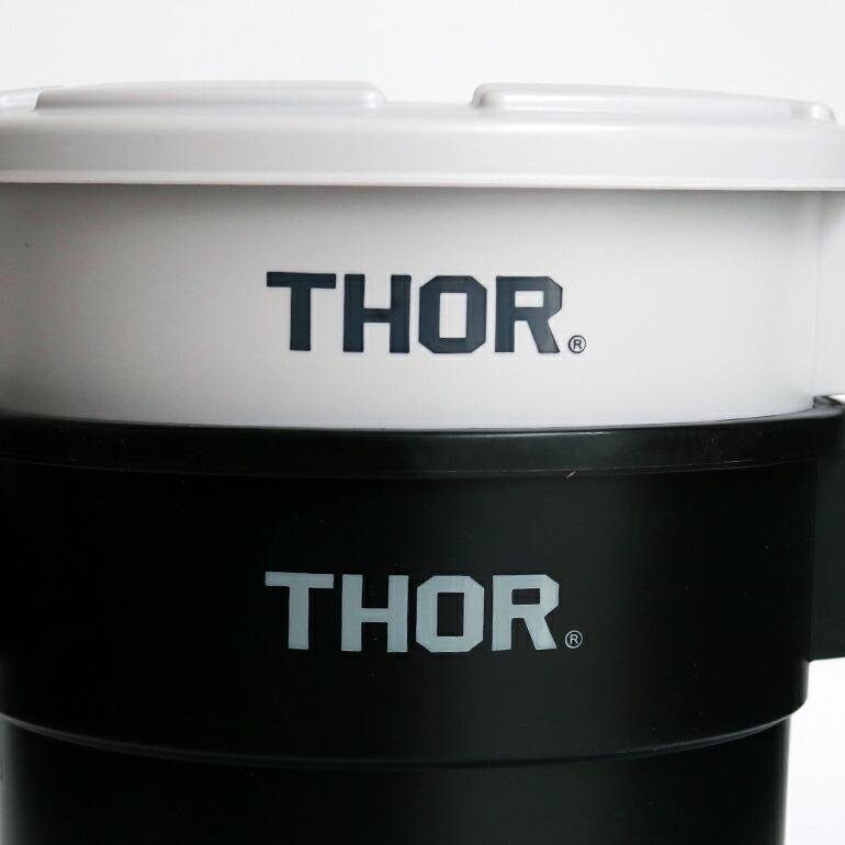 コンテナ ラウンド バケツ ゴミ箱 フタ付き 収納  アウトドア グレー ブラック おしゃれ 12L ソー THOR Round Container & Lid DC 12L | THOR | 04