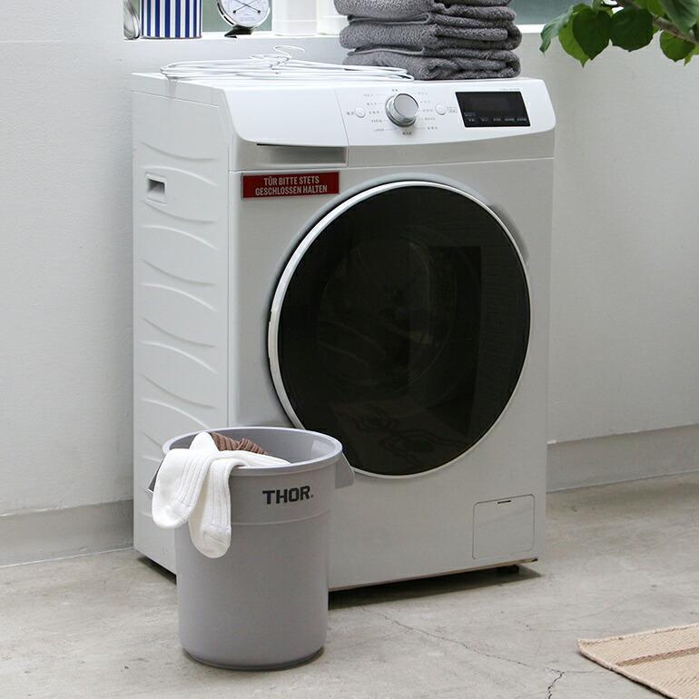 コンテナ ラウンド バケツ ゴミ箱 フタ付き 収納  アウトドア グレー ブラック おしゃれ 12L ソー THOR Round Container & Lid DC 12L | THOR | 10