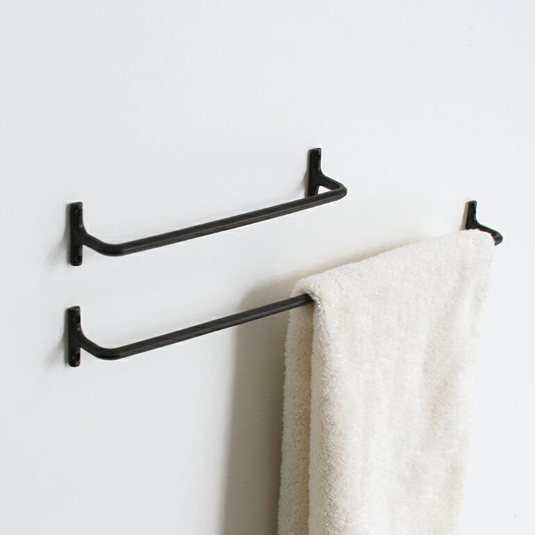 タオルハンガー 小 フタガミ 黒 ブラック 真鍮 壁付け おしゃれ FUTAGAMI 日本製 | FUTAGAMI | 01