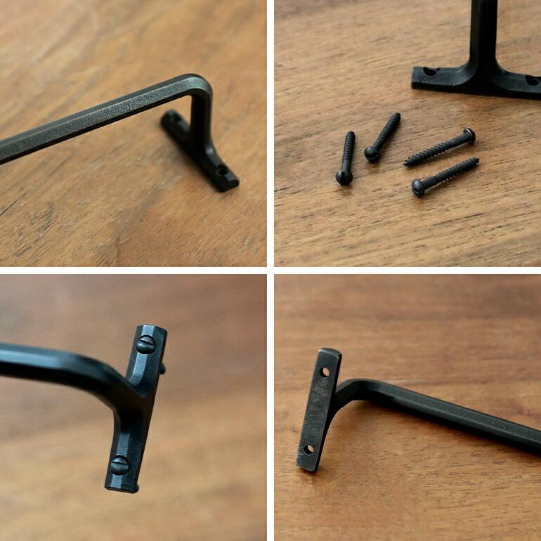 タオルハンガー 小 フタガミ 黒 ブラック 真鍮 壁付け おしゃれ FUTAGAMI 日本製 | FUTAGAMI | 02