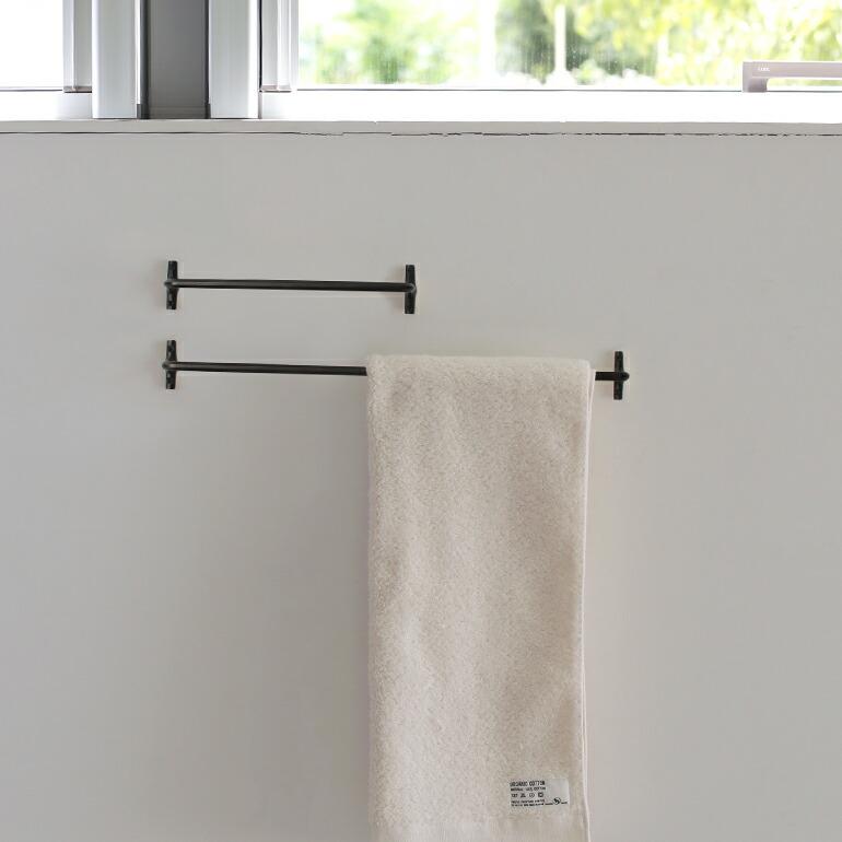 タオルハンガー 小 フタガミ 黒 ブラック 真鍮 壁付け おしゃれ FUTAGAMI 日本製 | FUTAGAMI | 06