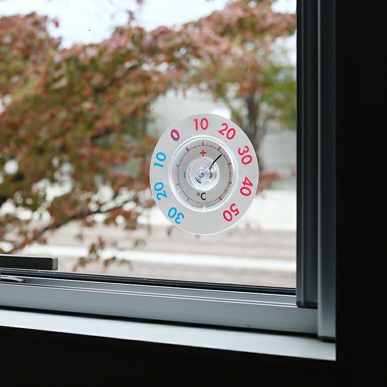 外気温度計 温度計 アナログ ドイツ製 吸盤 TFA Analogue window