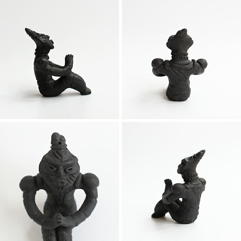 土偶 レプリカ オブジェ 合掌土偶S 縄文 ハンドメイド ブラック : CDC