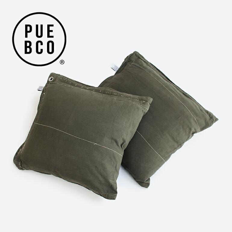 クッション おしゃれ ミリタリー PUEBCO プエブコ ヴィンテージファブリック セット VINTAGE MACHINE COVER FABRIC CUSHION | PUEBCO
