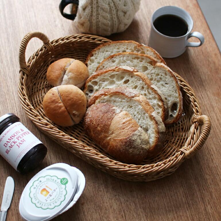 バスケット トレイ かご オーバル 持ち手 樹脂製 ラタン 水に強い ハンドメイド ユティル ナイール オーバルトレイ L | UTILE | 04