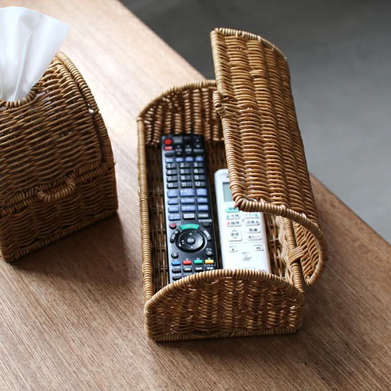 バスケット 蓋付き かご 浅型 樹脂製 ラタン 水に強い ハンドメイド ユティル ナイール ふた付ローバスケット | UTILE | 07