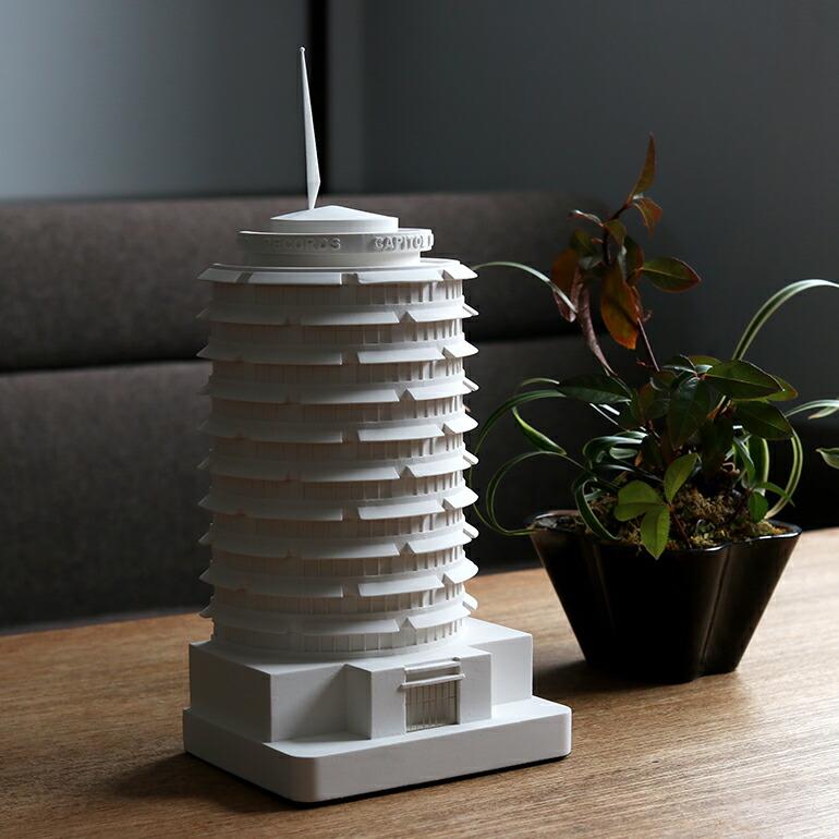 ミニチュア 建築 キャピトルレコードビル ロサンゼルス インテリア 石膏 ギフトCHISEL&MOUSE チゼルアンドマウス Capitol Records | ブランド登録なし | 02