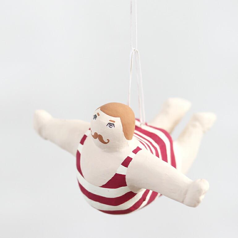 オブジェ モビール パピエマシェ スペイン 張り子 フレンチヴィンテージ BATELA バテラ PAPIER MACHE LITTLE HANGING DIVER D1343 | ブランド登録なし | 01