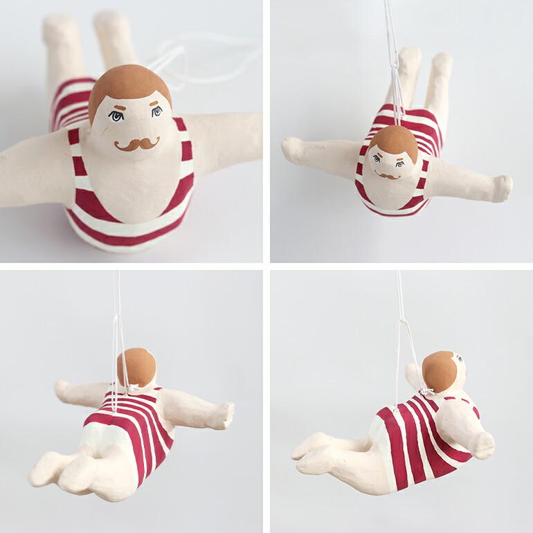 オブジェ モビール パピエマシェ スペイン 張り子 フレンチヴィンテージ BATELA バテラ PAPIER MACHE LITTLE HANGING DIVER D1343 | ブランド登録なし | 03