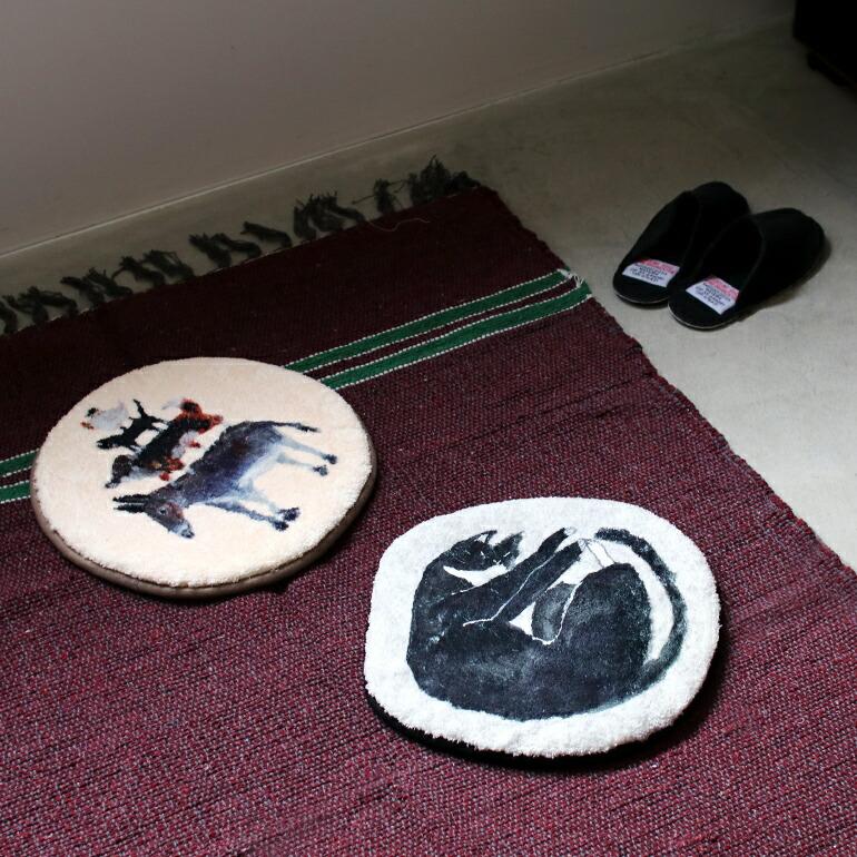 チェアパッド 椅子マット 座面マット ネコ 猫 低反発 ふわふわ 画家 Atelier KOTETSU アトリエコテツ | ブランド登録なし | 12