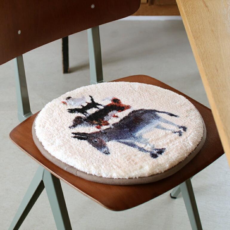 チェアパッド 椅子マット 座面マット ネコ 猫 低反発 ふわふわ 画家 Atelier KOTETSU アトリエコテツ | ブランド登録なし | 05