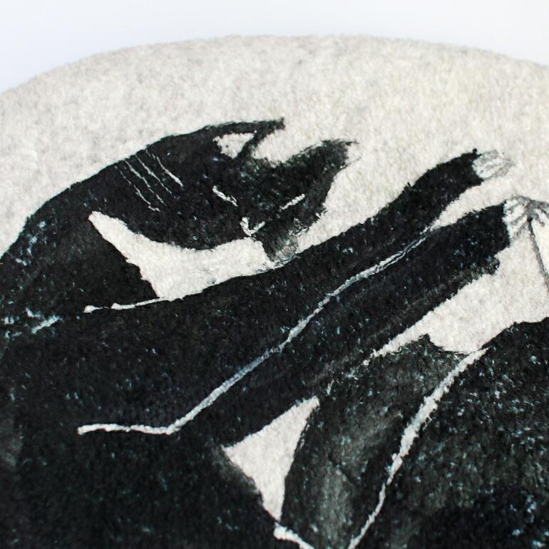 チェアパッド 椅子マット 座面マット ネコ 猫 低反発 ふわふわ 画家 Atelier KOTETSU アトリエコテツ | ブランド登録なし | 06