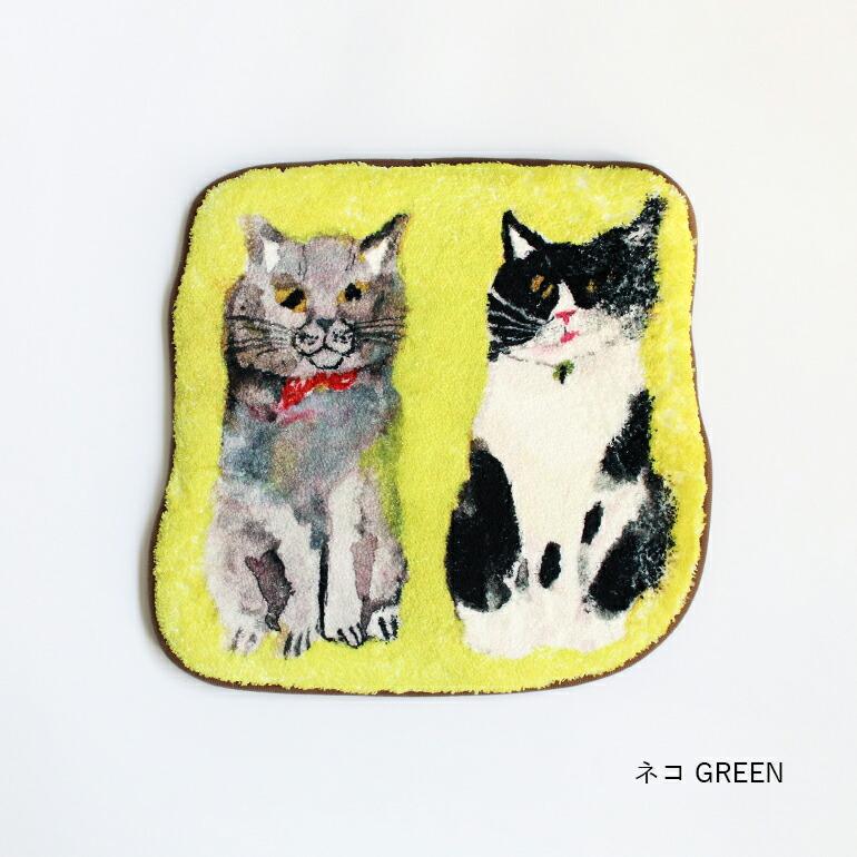 チェアパッド 椅子マット 座面マット ネコ 猫 低反発 ふわふわ 画家 Atelier KOTETSU アトリエコテツ | ブランド登録なし | 02