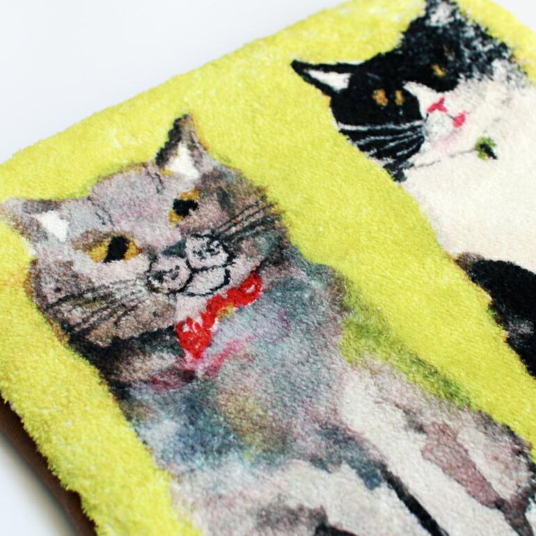 チェアパッド 椅子マット 座面マット ネコ 猫 低反発 ふわふわ 画家 Atelier KOTETSU アトリエコテツ | ブランド登録なし | 07