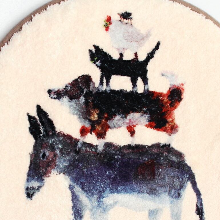 チェアパッド 椅子マット 座面マット ネコ 猫 低反発 ふわふわ 画家 Atelier KOTETSU アトリエコテツ | ブランド登録なし | 08