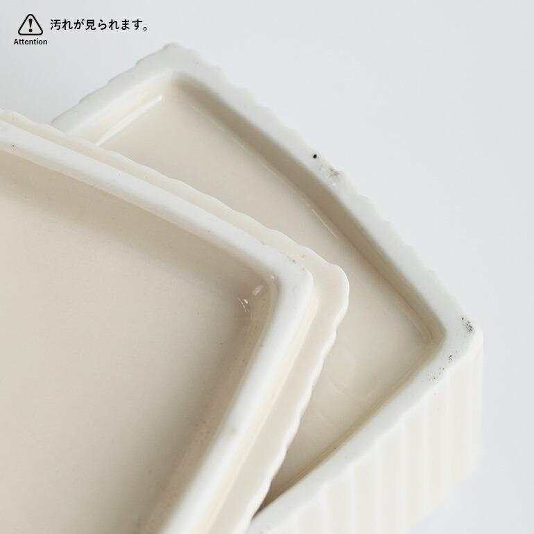 アクセサリーケース 小物入れ ヴィンテージ 白磁 磁器 蓋付き ホワイト