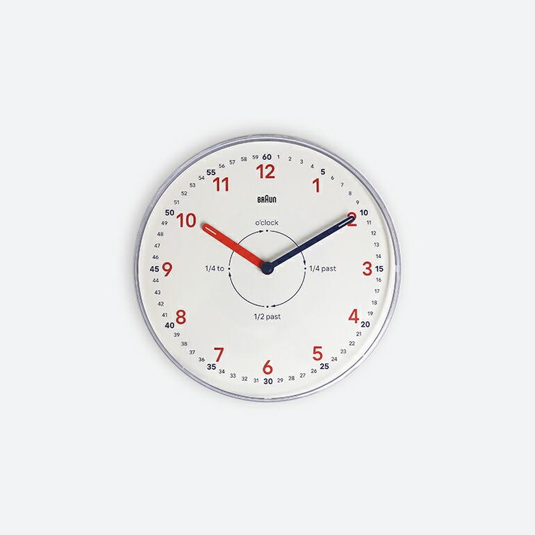 掛け時計 BRAUN ブラウン ウォールクロック アナログ 静か 23cm おしゃれ シンプル タイムティーチャー Wall Clock BC26TW | BRAUN