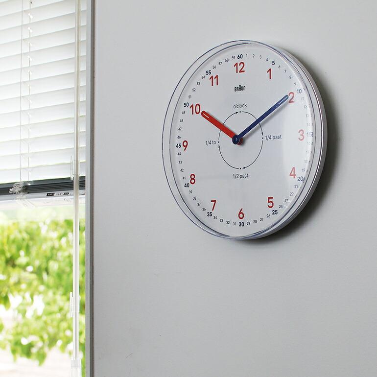 掛け時計 BRAUN ブラウン ウォールクロック アナログ 静か 23cm おしゃれ シンプル タイムティーチャー Wall Clock BC26TW | BRAUN | 01